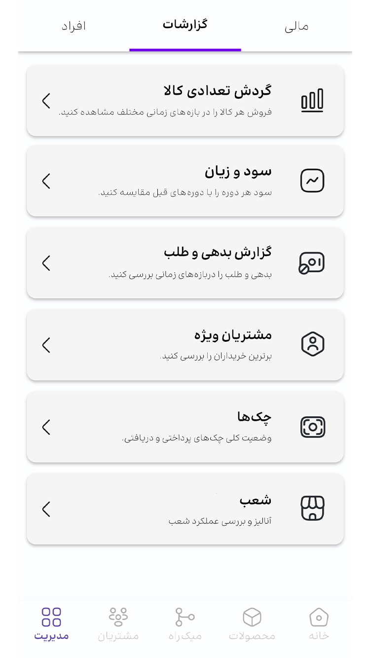 میک، مدیریت فروشگاه، فاکتور، آنلاین شاپ